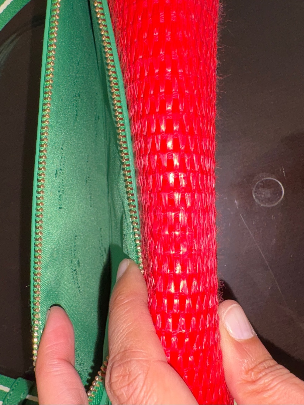 Kate Spade Watermelon Crossbody Purse with Matching Bag Charm / Coin Purse - Picture 12 of 16